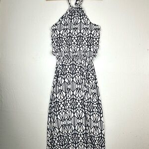 Tart Halter Geo Printed Maxi Dress Stretch Resort